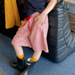 【80-130】ショートパンツ 女の子 ストライプ ストリート風 - 画像 (4)