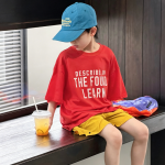 【90-160】半袖Tシャツ 男の子 英字 プリント トレンド - 画像 (5)