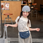 【80-130】半袖Tシャツ 女の子 英字 プリント シンプル - 画像 (5)