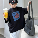 【90-160】半袖Ｔシャツ 男の子 プリント ストリート風 - 画像 (6)