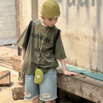 【90-160】半袖Tシャツ 男の子 プリント 英字 ストリート風 - 画像 (5)