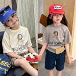【90-160】半袖Tシャツ 女の子 プリント カートゥーン かわいい - 画像 (2)
