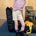 【80-130】ショートパンツ 女の子 ハイウエスト レギンス シンプル - 画像 (4)