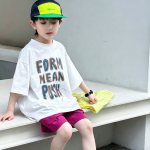 【90-160】半袖Tシャツ 男の子 プリント ストリート風 - 画像 (4)