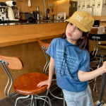 【80-130】半袖Tシャツ 女の子 英字 プリント シンプル - 画像 (3)
