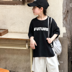 【90-160】半袖Tシャツ 男の子 プリント 英字 ストリート風 - 画像 (6)