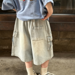 【100-170】ショートパンツ 男の子 デニム カーゴパンツ ファッション - 画像 (6)