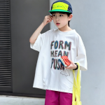 【90-160】半袖Tシャツ 男の子 プリント ストリート風 - 画像 (5)
