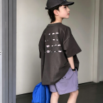 【90-160】半袖Tシャツ 男の子 プリント 英字 トレンド - 画像 (6)