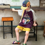 【100-170】半袖Tシャツ 男の子 ゆったり クール ストリート風 - 画像 (6)