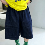 【100-170】ハーフパンツ 男の子 デニム 韓国風 履きやすい - 画像 (6)