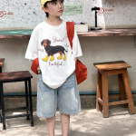 【90-160】半袖Tシャツ 男の子 イヌ プリント ファッション - 画像 (5)