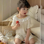 【90-140】ルームウェア フリル プリント ワンピース - 画像 (5)