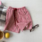 【80-130】ショートパンツ 女の子 ストライプ ストリート風 - 画像 (8)