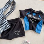 【80-130】セットアップ 女の子 配色 切り替え ファッション - 画像 (9)