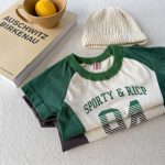 【80-130】半袖Tシャツ 女の子 ラグラン プリント トレンド - 画像 (11)