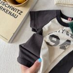【80-130】半袖Tシャツ 女の子 ラグラン プリント トレンド - 画像 (12)