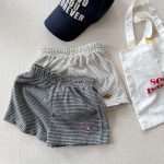 【80-130】ショートパンツ 女の子 ボーダー柄 ストレッチで快適 - 画像 (15)