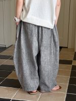【100-160】パンツ 男の子 無地 シンプル レトロ - 画像 (6)