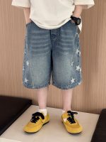 【100-160】ショートパンツ 男の子 星 ウォッシュド - 画像 (3)