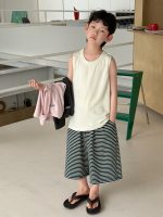 【90-160】ベスト 男の子 無地 トレンド 合わせやすい - 画像 (2)