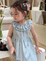 【90-150】ワンピース 女の子 ドット柄 ノースリープ おしゃれ - 画像 (3)