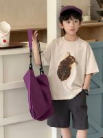 【90-160】半袖Tシャツ 男の子 ネコ プリント 韓国風 - 画像 (5)