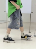 【100-170】ショートパンツ 切り替え ファッション カジュアル デニム 男の子 - 画像 (3)