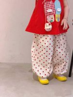 【80-140】アップリケ ベストorドット柄 パンツ 女の子 スウィート - 画像 (4)