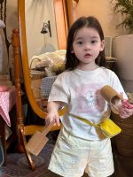 【80-130】半袖Tシャツorショートパンツ 女の子 プリント カートゥーン