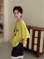 【90-160】Tシャツ カジュアル プリント 韓国風 ゆったり 男の子 夏新作 - 画像 (5)