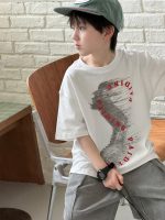 【90-160】半袖Tシャツ 男の子 英字 プリント カジュアル - 画像 (3)