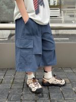 【100-160】七分丈パンツ 男の子 無地 ファッション - 画像 (6)