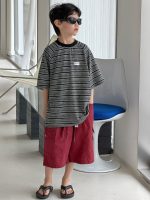 【90-160】半袖Tシャツ 男の子 ボーダー柄 レトロ - 画像 (6)