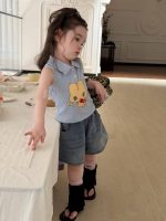 【80-130】折り襟 ベストorデニム ショートパンツ 女の子 かわいい - 画像 (5)