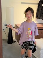 【100-160】Tシャツ プリント スウィート カジュアル 合わせやすい 半袖 - 画像 (4)