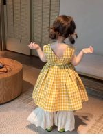 【90-140】チェック柄 ワンピースor無地 パンツ 女の子 ノースリープ - 画像 (3)