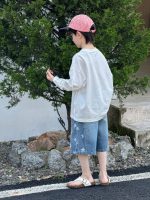 【90-150】長袖Tシャツ 男の子 無地 シンプル ゆったり - 画像 (6)