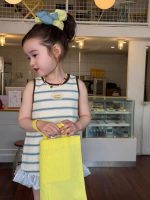 【90-150】ワンピース 女の子 ボーダー柄 ノースリープ - 画像 (2)