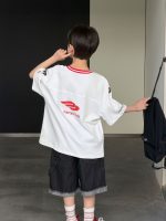 【100-170】Tシャツ スポーツ風 プリント ゆったり カジュアル 男の子 - 画像 (4)