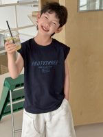 【90-160】Tシャツ 男の子 プリント 英字 ノースリープ - 画像 (3)