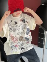 【90-160】半袖Tシャツ 男の子 プリント ゆったり