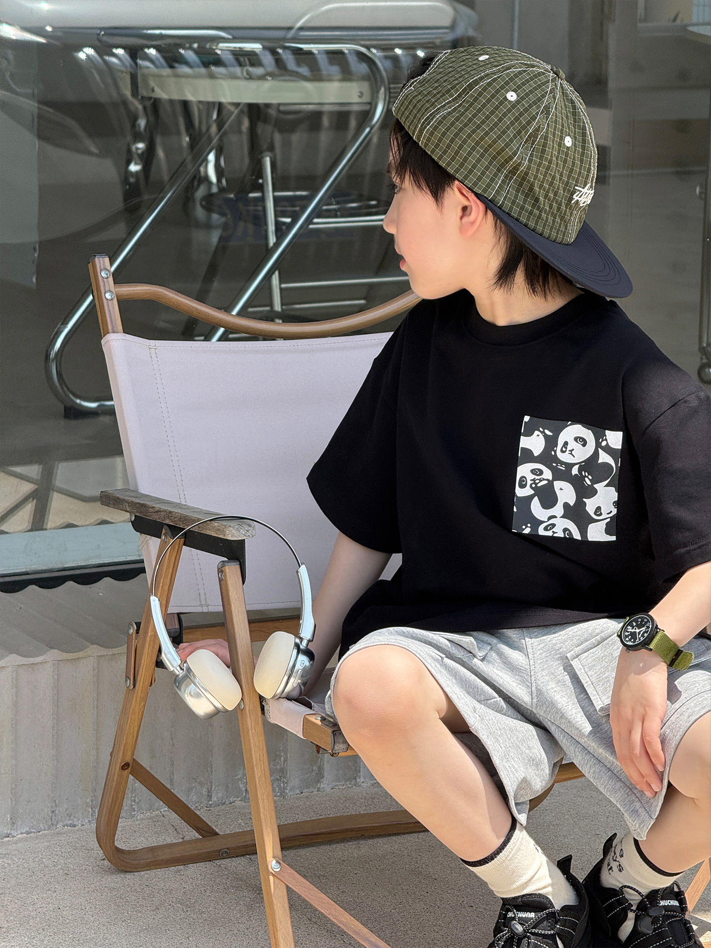 O1CN01AH8qN82GTqSgUYgE7_2201251829017-0-cib.jpg 【90-160】半袖Tシャツ 男の子 パンダ プリント ゆったり - 画像 (1)