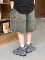 【100-160】ショートパンツ 男の子 ウォッシュド レトロ - 画像 (6)