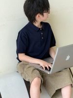 【90-160】半袖Tシャツ 男の子 シンプル 無地 ポロシャツ - 画像 (5)
