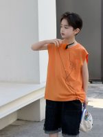 【100-170】ベスト ノースリーブ 無地 ゆったり カジュアル 男の子 - 画像 (4)
