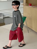 【90-160】半袖Tシャツ 男の子 ボーダー柄 レトロ - 画像 (4)