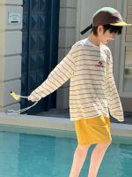 【100-160】半袖Ｔシャツ 男の子 ボーダー柄 プリント 英字 - 画像 (4)