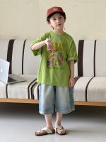 【90-160】半袖Tシャツ 男の子 プリント カートゥーン - 画像 (4)