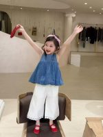 【90-140】ノースリープ トップスorパンツ 女の子 ドット柄 ゆったり - 画像 (3)